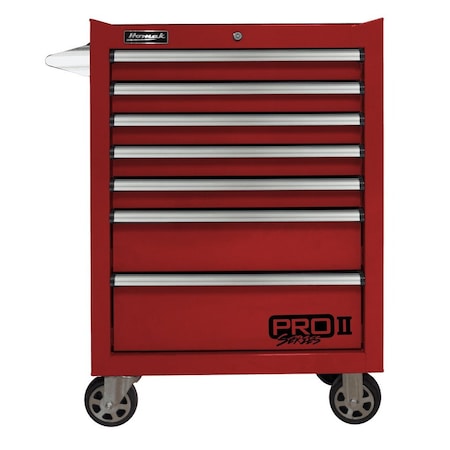 Homak 27in Pro 2 7-Drawer Roller Cabinet - Red RD04027702